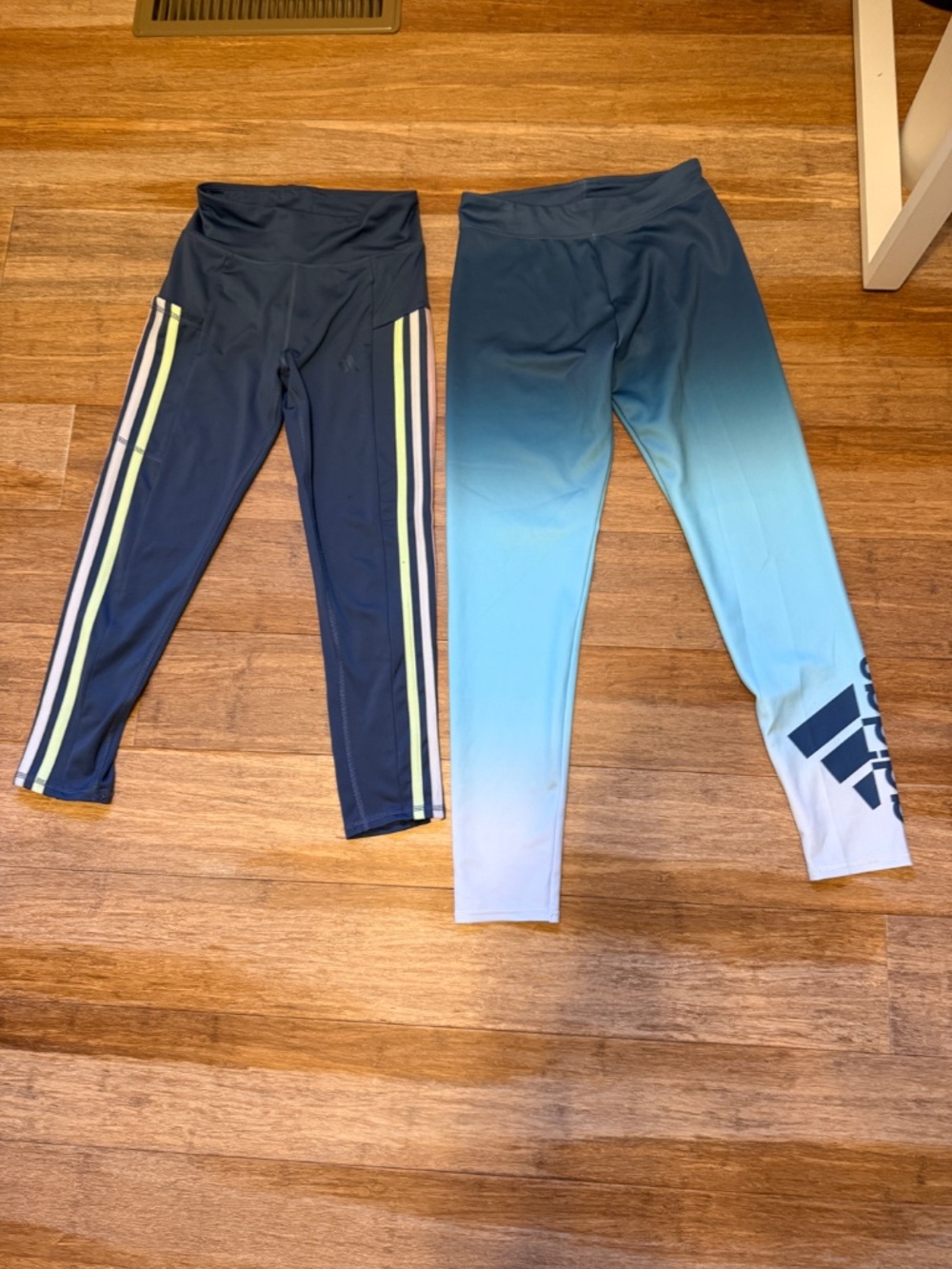 Two pair Adidas leggings- youth Large 14